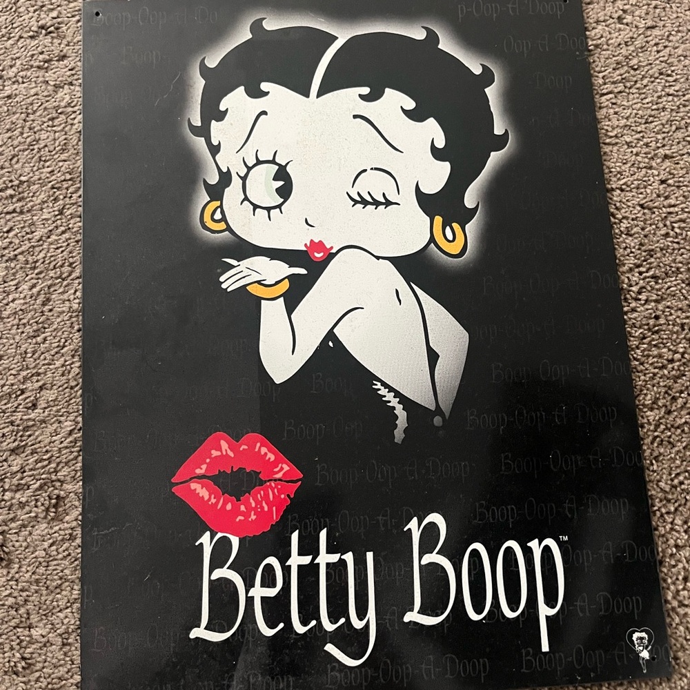 Betty Boop Black and Red Wall Art